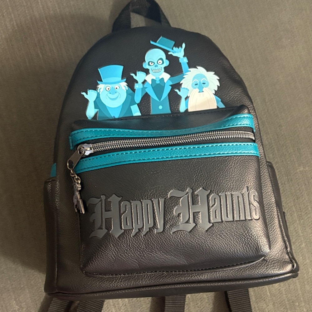 Loungefly Black and Teal Happy Haunts Backpack